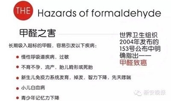 甲醛超标引关注 专家呼吁加强安全防护