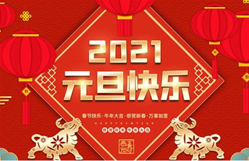 元旦快乐，牛年大吉！